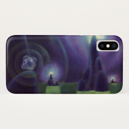 Oude Sciencefiction, Sci-Fi Ruimte Planeet Case-Mate iPhone Case (Achterkant (horizontaal))