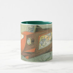 Oude sciencefiction-Steam-punk-onderzeeër in zee Mok