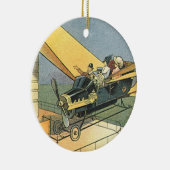 Oude sciencefiction-stoom-punk-cabriolet keramisch ornament (Rechts)