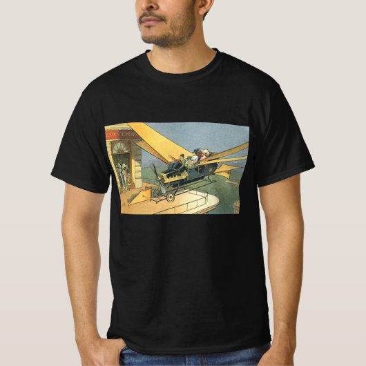 Oude sciencefiction-stoom-punk-cabriolet t-shirt (Voorkant)
