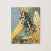 Oude sciencefiction-stoom-punk-omgebouwde auto legpuzzel (Verticaal)