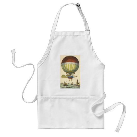 Oude Sciencefiction Stoomtech Heet Luchtballon Standaard Schort (Voorkant)