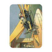 Oude sciencefiction stoomtijdperk cabriolet magneet (Verticaal)