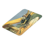 Oude sciencefiction stoomtijdperk cabriolet magneet (Linkerzijde)