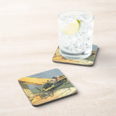 Oude sciencefiction stoomtijdperk convertible auto drankjes onderzetter (Rechterzijde)