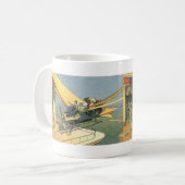 Oude sciencefiction stoomtijdperk convertible auto koffiemok (Voorkant links)