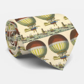 Oude sciencefiction-stoomtijdperk hete luchtballon stropdas (Opgerold)