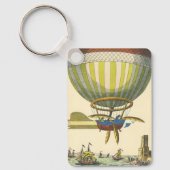 Oude sciencefiction stoomtijdperk warmteluchtballo sleutelhanger (Voorkant)