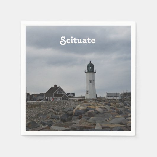 Oude Scituate Vuurtoren Servetten (Voorkant)