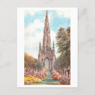 Oude Scott Monument, Edinburgh, Schotland Briefkaart