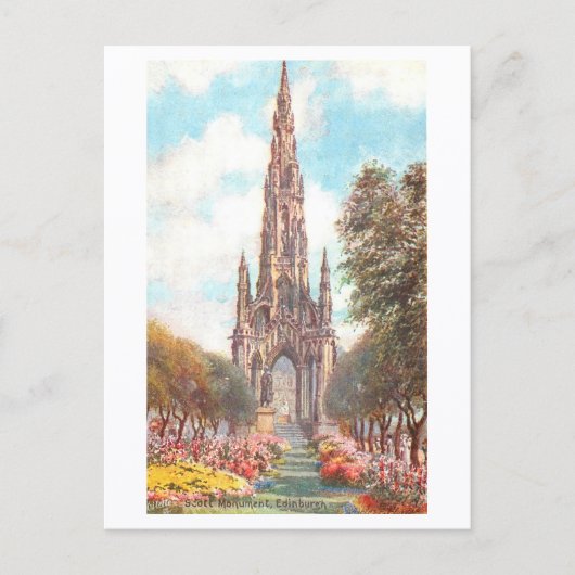 Oude Scott Monument, Edinburgh, Schotland Briefkaart (Voorkant)