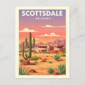 Oude Scottsdale Arizona Briefkaart (Voorkant)