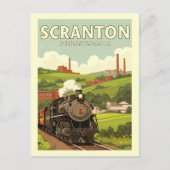 Oude Scranton Pennsylvania Briefkaart (Voorkant)