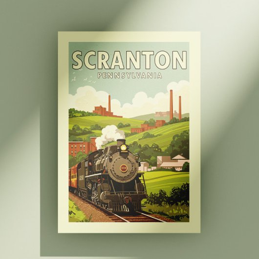Oude Scranton Pennsylvania Briefkaart