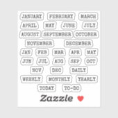 Oude Script Maandelijkse Index Tabs Tab Binder Sch Sticker (Vel)