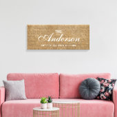 Oude Scripts Familie Vastgestelde familienaam Teke Canvas Afdruk (Insitu (Woonkamer))