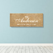 Oude Scripts Familie Vastgestelde familienaam Teke Canvas Afdruk (Insitu (Houten vloer))