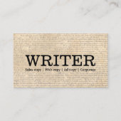  oude scripts freelance schrijver visitekaartje (Voorkant)