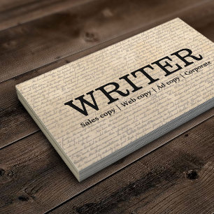 oude scripts Freelancing Writer Visitekaartje