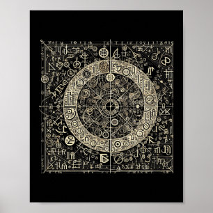 Oude scriptsymbolen poster