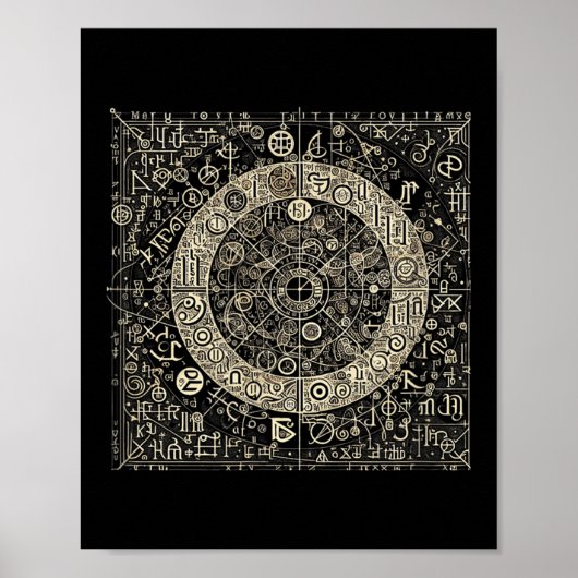 Oude scriptsymbolen poster (Voorkant)