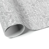 Oude Scrollwerk Zwart en Wit Cadeaupapier (Rol Hoek)