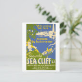 Oude Sea Cliff, Long Island, Reisposter uit 1939 Briefkaart (Staand voorkant)