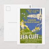 Oude Sea Cliff, Long Island, Reisposter uit 1939 Briefkaart (Voorkant / Achterkant)