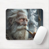 Oude Seaman Roken een Pijp Muismat (Met muis)