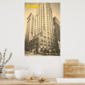 Oude Seattle Hoge Bakstenen Gebouw Poster (Keuken)