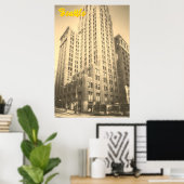 Oude Seattle Hoge Bakstenen Gebouw Poster (Thuiskantoor)
