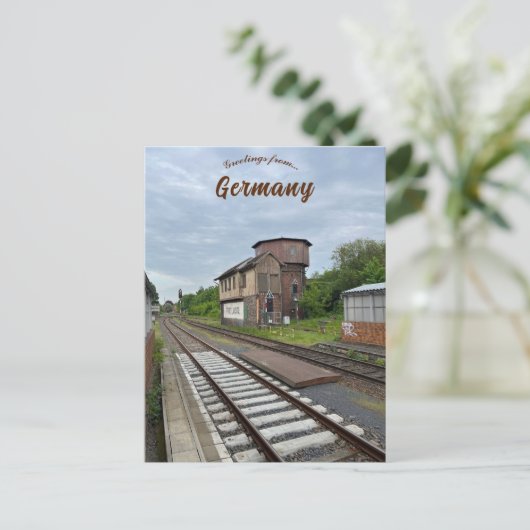 Oude Seinkast bij Forst Brandenburg Duitsland Briefkaart (Staand voorkant)