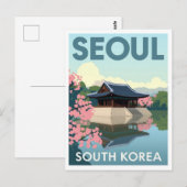 Oude Seouldse Paleis en Bloesems Briefkaart (Voorkant / Achterkant)