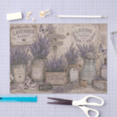 Oude Shabby Chic Lavendel Markt Oude Brief Tissuepapier (Craft)