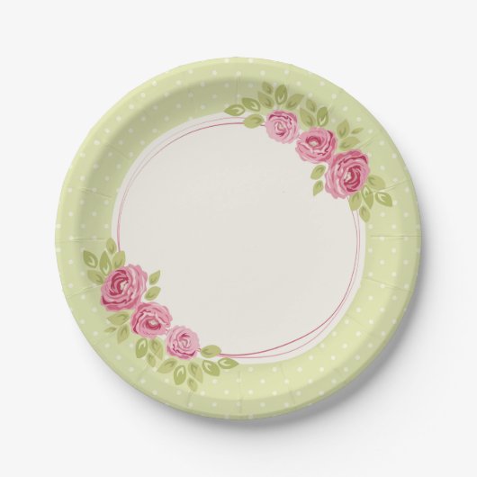 Oude Shabby Chic Rozen Frame Papieren Bord (Voorkant)