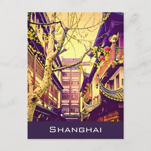 Oude Shanghai vintage reis Yu Yuan Garden Briefkaart (Voorkant)