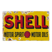 Oude Shell  Enamel Sign.