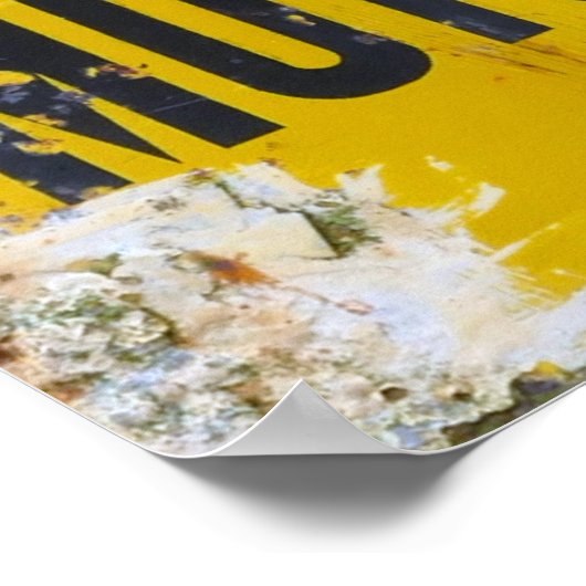 Oude Shell Enamel Sign. Poster (Hoek)