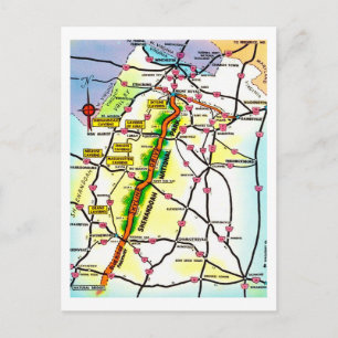 Oude Shenandoah Park VA ansichtkaart Briefkaart