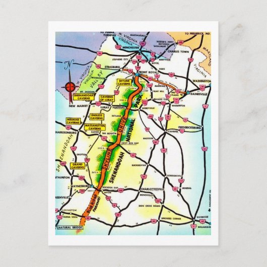 Oude Shenandoah Park VA ansichtkaart Briefkaart (Voorkant)