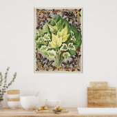 Oude Shirley Hibberd Klimopbladeren Botanische Kun Poster (Keuken)