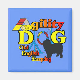 Oude Shirten van Sheepdog Agility Gifts Magneet