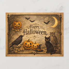 Oude, Sierlijke Halloween Feestdagenkaart