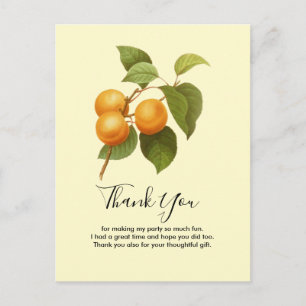 Oude Sinaasappel Abrikozen Aquarel Bedankt Briefkaart