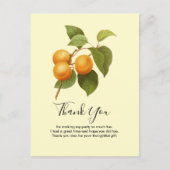Oude Sinaasappel Abrikozen Watercolor Bedankt Briefkaart (Voorkant)