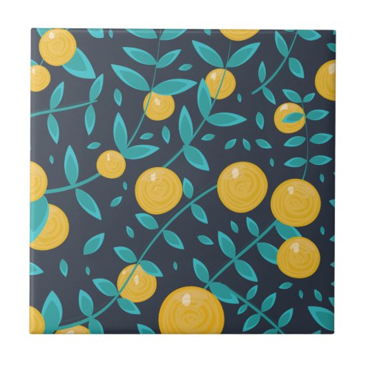 Oude Sinaasappel Fruit Tegeltje (Voorkant)