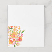 Oude Sinaasappel Kleur Waterverf Bloemen Blanco Plaatskaartje (Buitenkant ongevouwen)