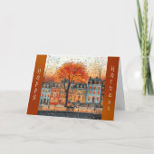 Oude Sinaasappelboomstraat Huizen Thanksgiving Kaart (Voorkant)