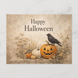 Oude Sinaasappelpompoenen Halloween Feestdagenkaart