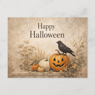 Oude Sinaasappelpompoenen Halloween Feestdagenkaart